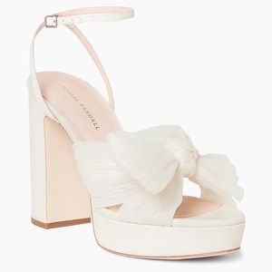Loeffler Randall Natalia Platform Bow Sandal Pearl sz 9.5